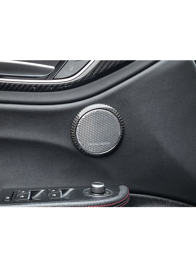 Caches haut-parleurs en fibre de carbone Alfa Romeo Giulia