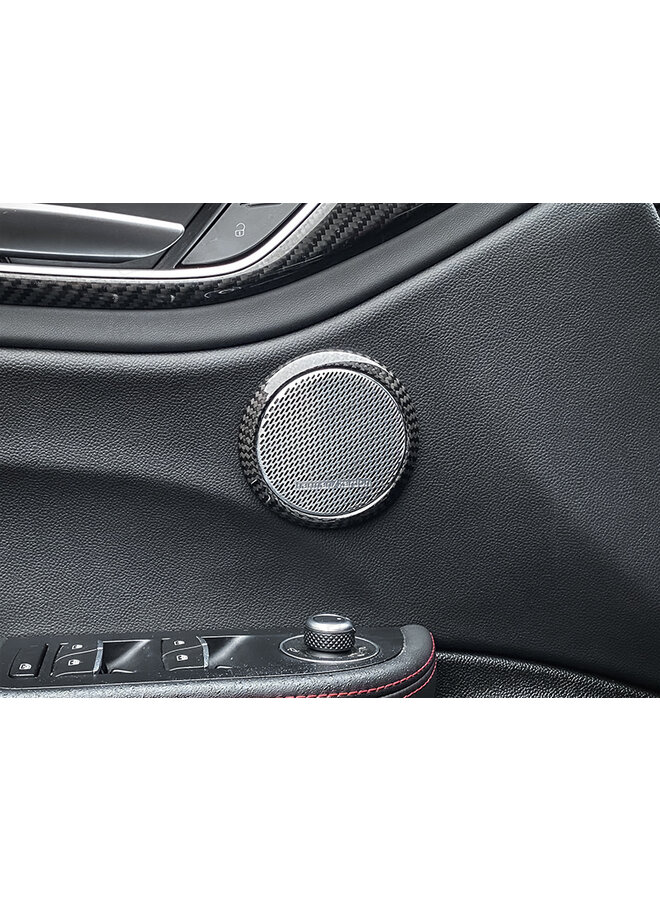 Alfa Romeo Giulia Carbon Fiber speaker covers