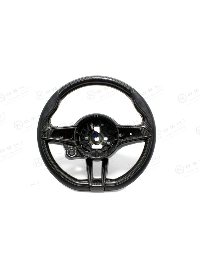 Cobertura inferior do volante em fibra de carbono Alfa Romeo Giulia / Stelvio QV
