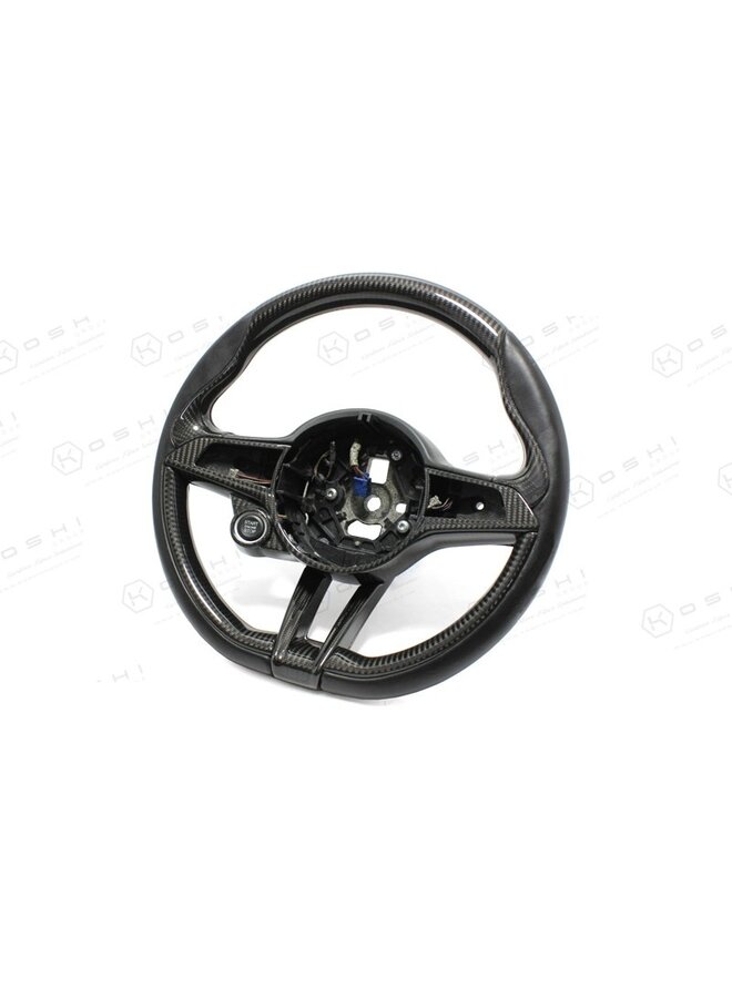 Cobertura inferior do volante em fibra de carbono Alfa Romeo Giulia / Stelvio QV