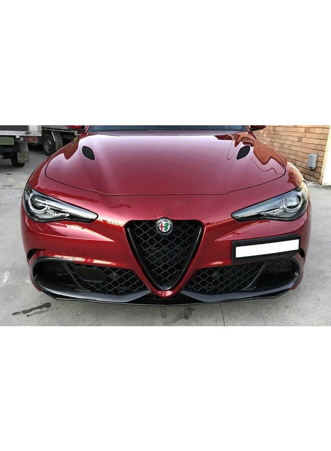 Alfa Romeo Giulia QV Cubiertas de parachoques delantero agresivo