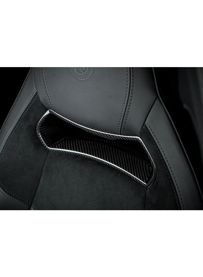 Alfa Romeo Giulia QV Carbon Fiber Sparco seat insert cover