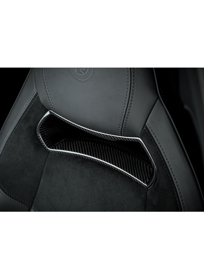 Alfa Romeo Giulia QV Carbon Fiber Sparco stoel inzet cover