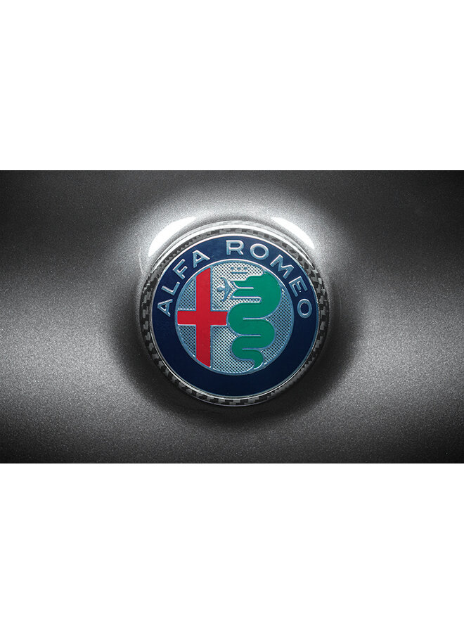 Cobertura do quadro com logotipo traseiro Alfa Romeo Giulia