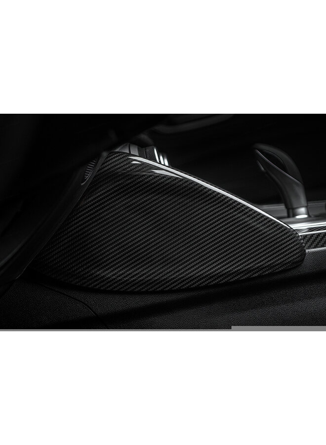Copertura del pannello laterale della console interna in fibra di carbonio per Alfa Romeo Giulia