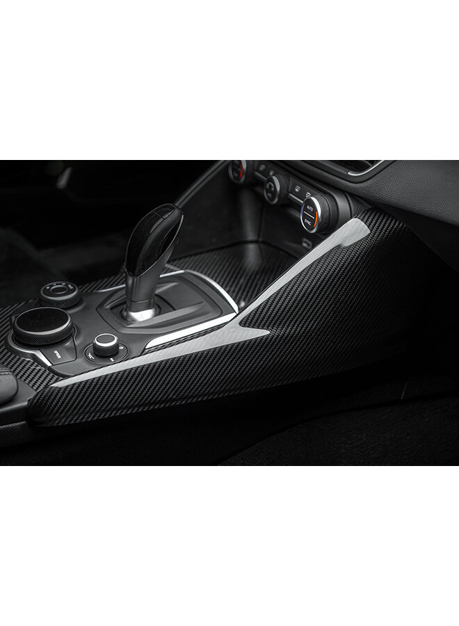 Alfa Romeo Giulia Carbon Fiber Interieur Console Zijpaneel cover