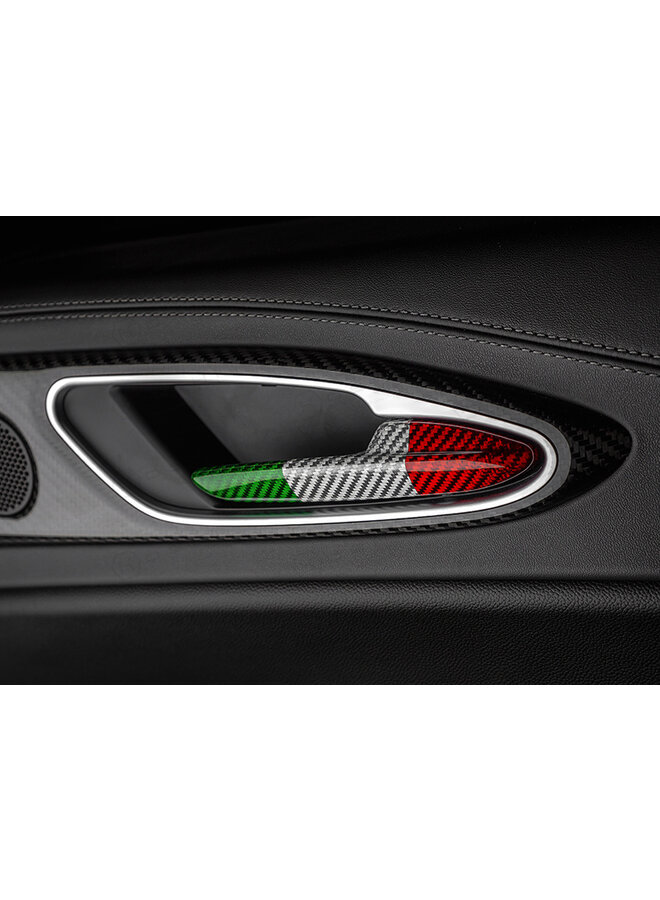 Couvercle de poignée de porte en fibre de carbone Alfa Romeo Giulia / Stelvio