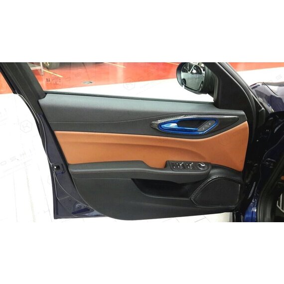Couvercle de poignée de porte en fibre de carbone Alfa Romeo Giulia / Stelvio