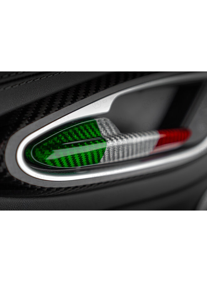 Tampa da maçaneta da porta Alfa Romeo Giulia / Stelvio em fibra de carbono