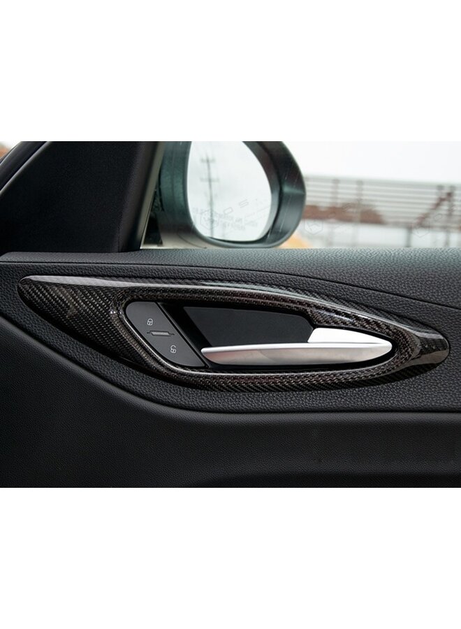 Cubierta de manija de puerta de fibra de carbono Alfa Romeo Giulia