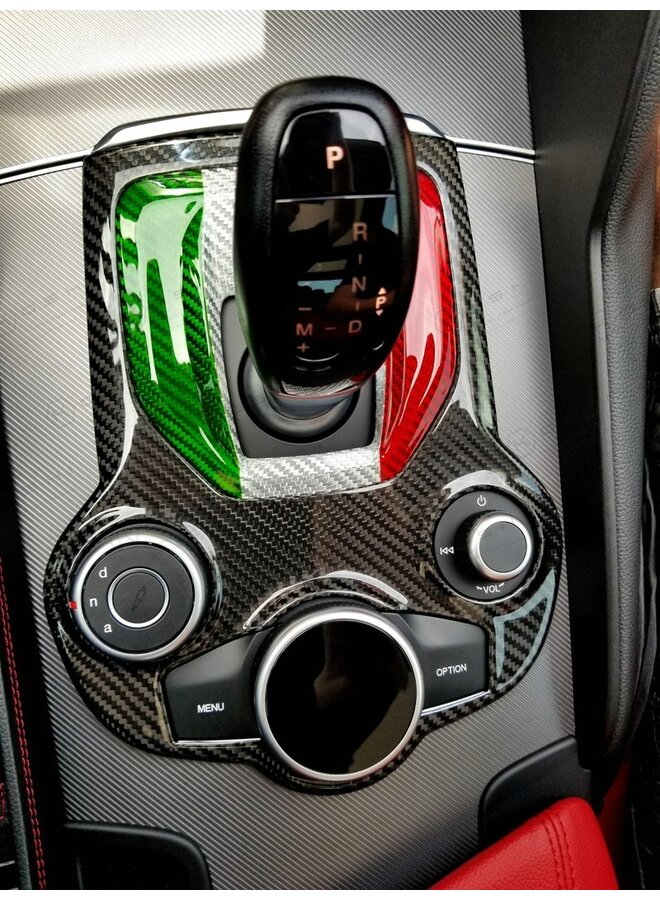 Copri cambio automatico Alfa Romeo Giulia / Stelvio in fibra di carbonio