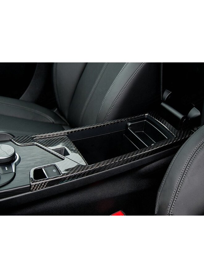 Couvercle de tunnel central Alfa Romeo Giulia en fibre de carbone