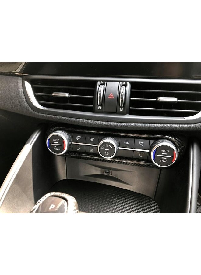 Tampa de ventilação de ar A/C de fibra de carbono Alfa Romeo Giulia / Stelvio