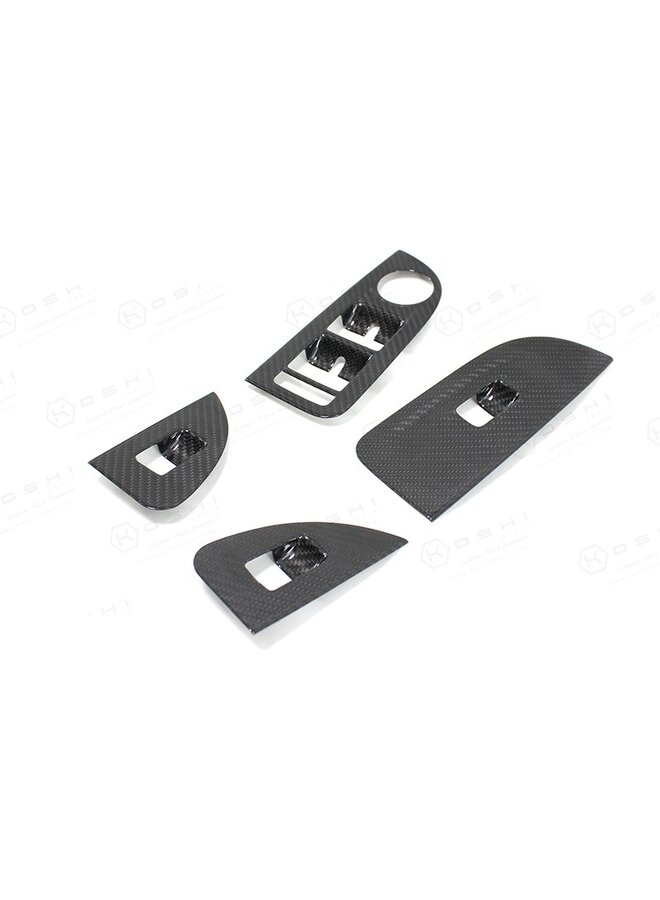 Alfa Romeo Giulia Carbon Fiber raam switch cover