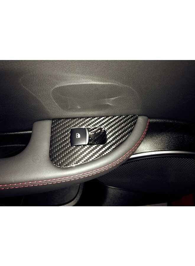 Alfa Romeo Giulia Carbon Fiber raam switch cover