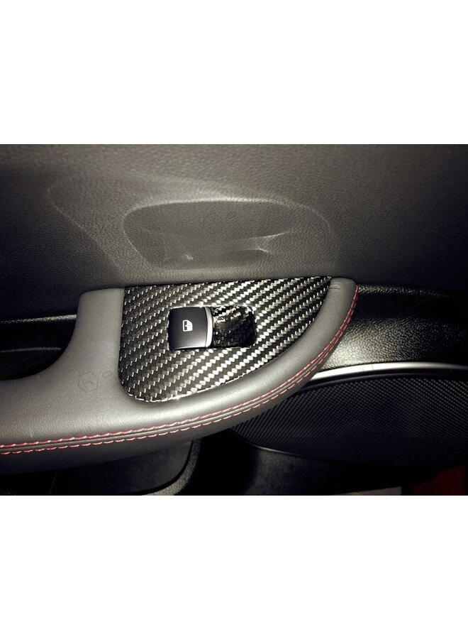 Tampa do interruptor da janela em fibra de carbono Alfa Romeo Giulia