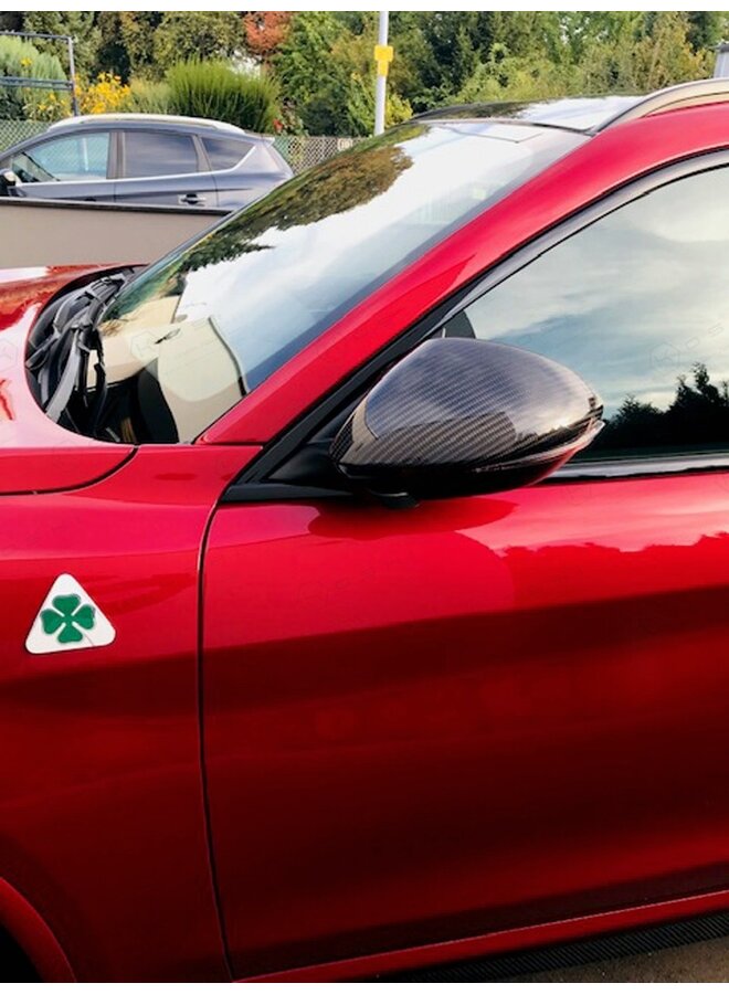 Housses de rétroviseurs en fibre de carbone Alfa Romeo Stelvio