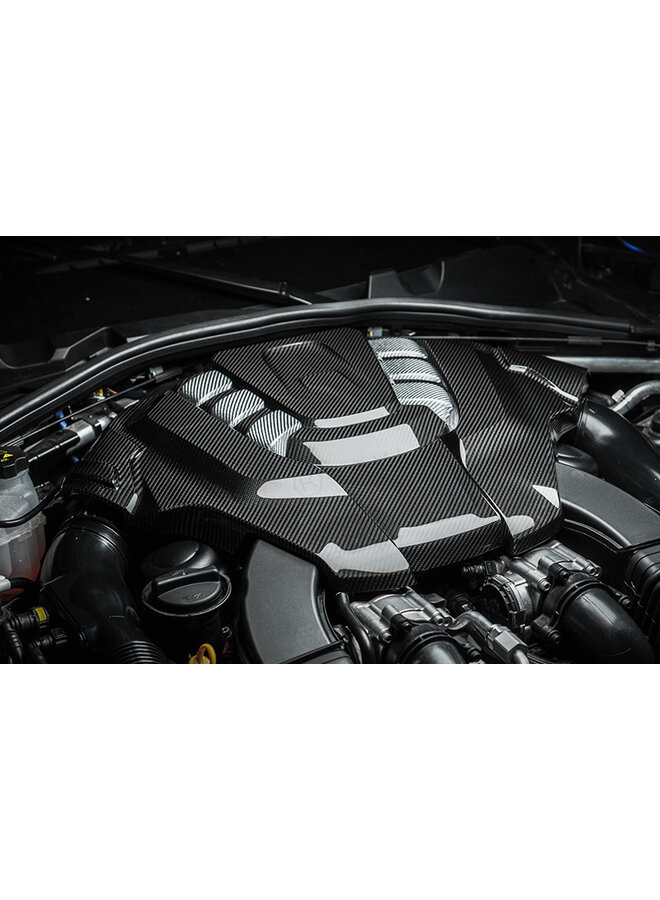 Tapa motor Alfa Romeo Stelvio QV en Fibra de Carbono