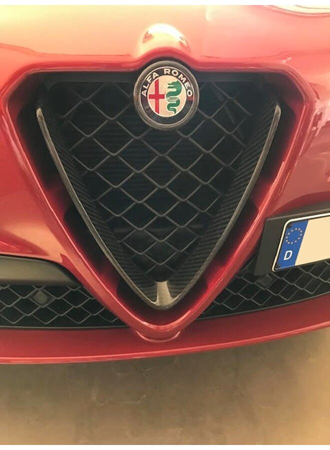 Alfa Romeo Stelvio QV Carbon Fiber voor grill cover