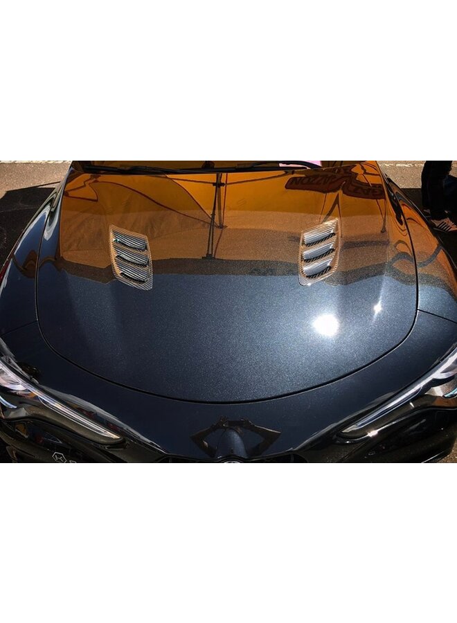 Griglie di aspirazione del cofano Alfa Romeo Stelvio QV in fibra di carbonio