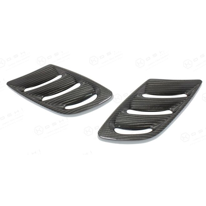 Griglie di aspirazione del cofano Alfa Romeo Stelvio QV in fibra di carbonio