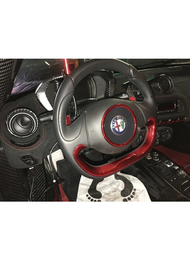Quadro de controle de botão de fibra de carbono Alfa Romeo 4C LHD