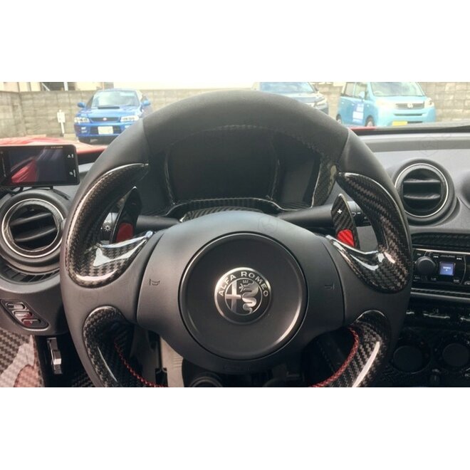 Alfa Romeo 4C Kohlefaser-Lenkrad-Seiten-Daumenabdeckungen