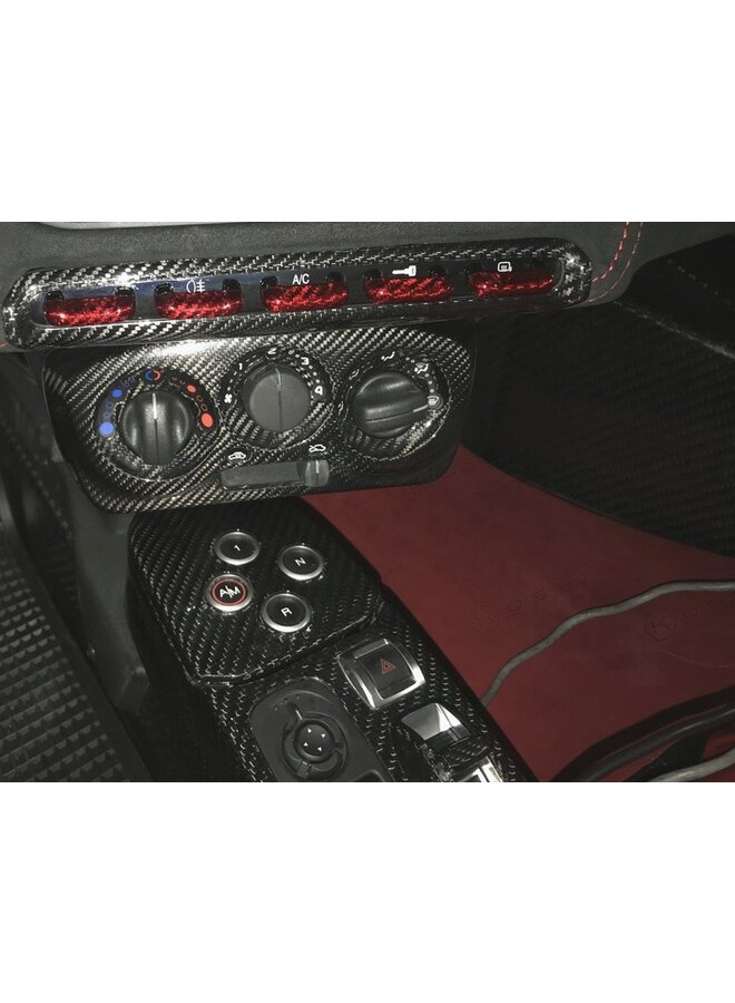 Cubierta del marco de la perilla de control de fibra de carbono Alfa Romeo 4C