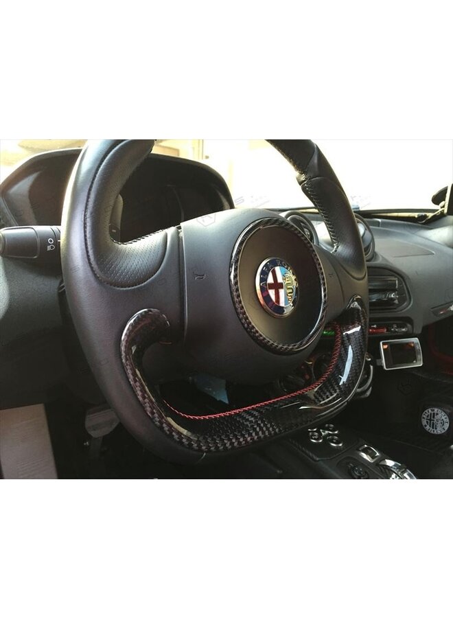 Alfa Romeo 4C Carbon Fiber Steering Wheel Circle Airbag frame