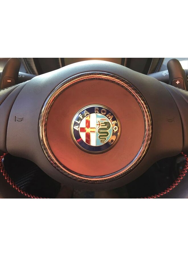 Cadre d'airbag circulaire de volant en fibre de carbone Alfa Romeo 4C