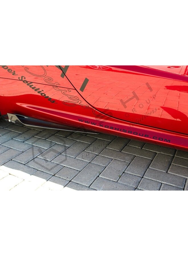 Saias laterais de barbatana de tubarão em fibra de carbono Alfa Romeo 4C