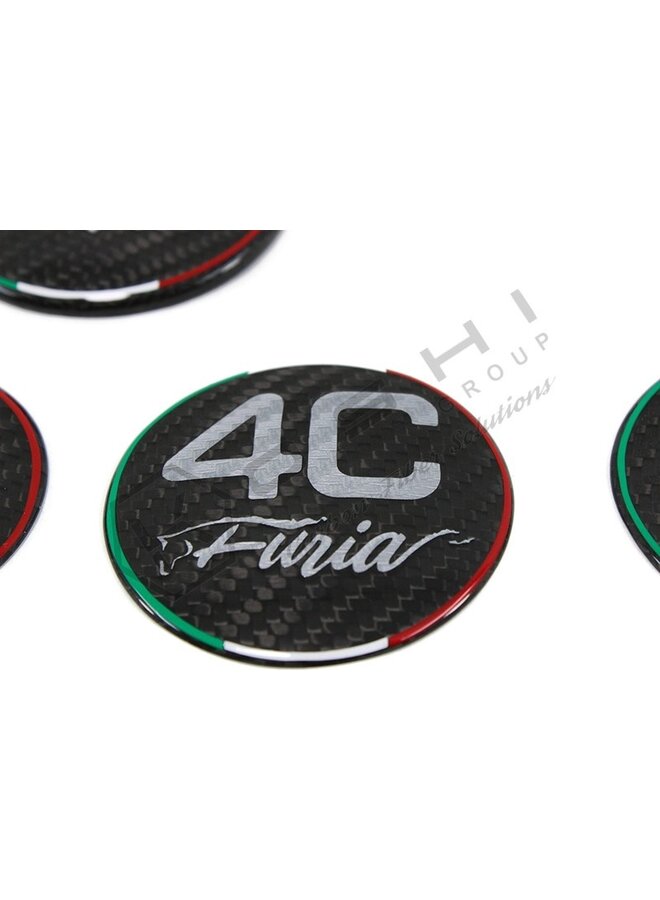 Kit copertura stemma Alfa Romeo 4C in fibra di carbonio