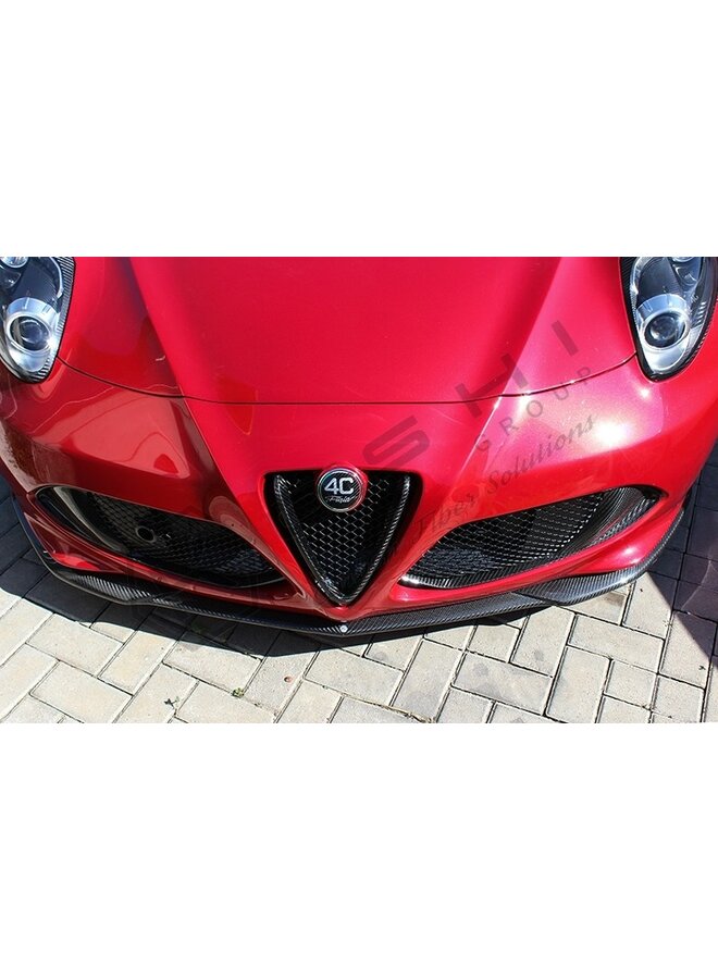 Parrilla en V para parachoques delantero de fibra de carbono Alfa Romeo 4C