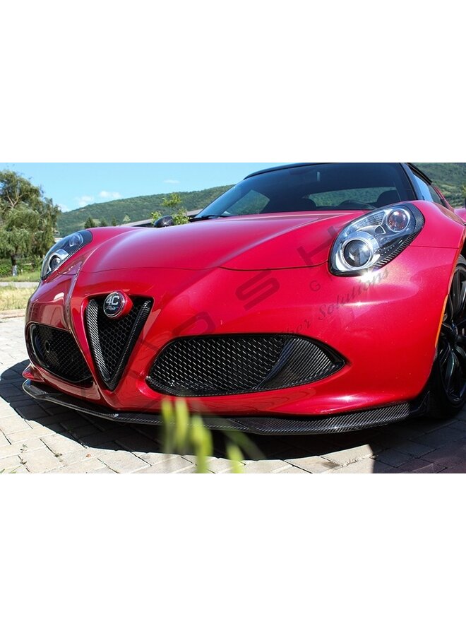 Calandre en V du pare-chocs avant en fibre de carbone Alfa Romeo 4C