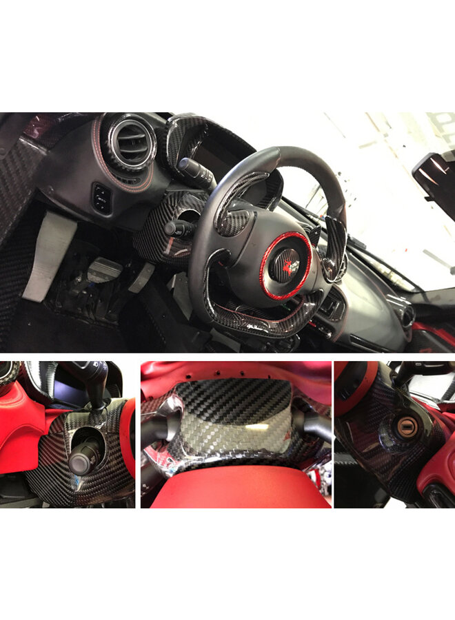 Couvercle supérieur de volant en fibre de carbone Alfa Romeo 4C