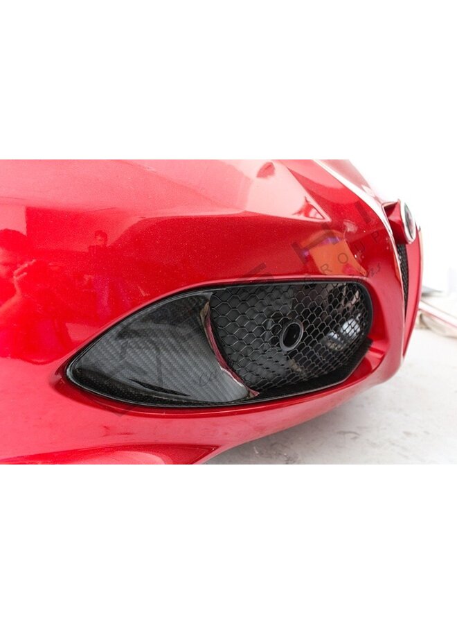 Abas do para-choque dianteiro em fibra de carbono Alfa Romeo 4C