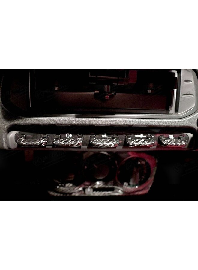 Botões de controle de fibra de carbono Alfa Romeo 4C