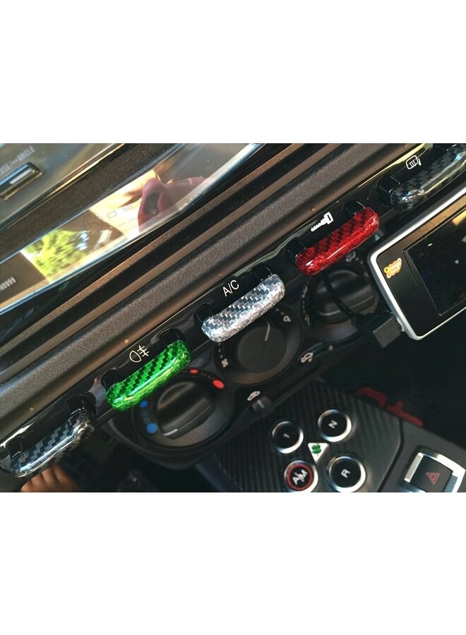 Alfa Romeo 4C Carbon Fiber Control Buttons