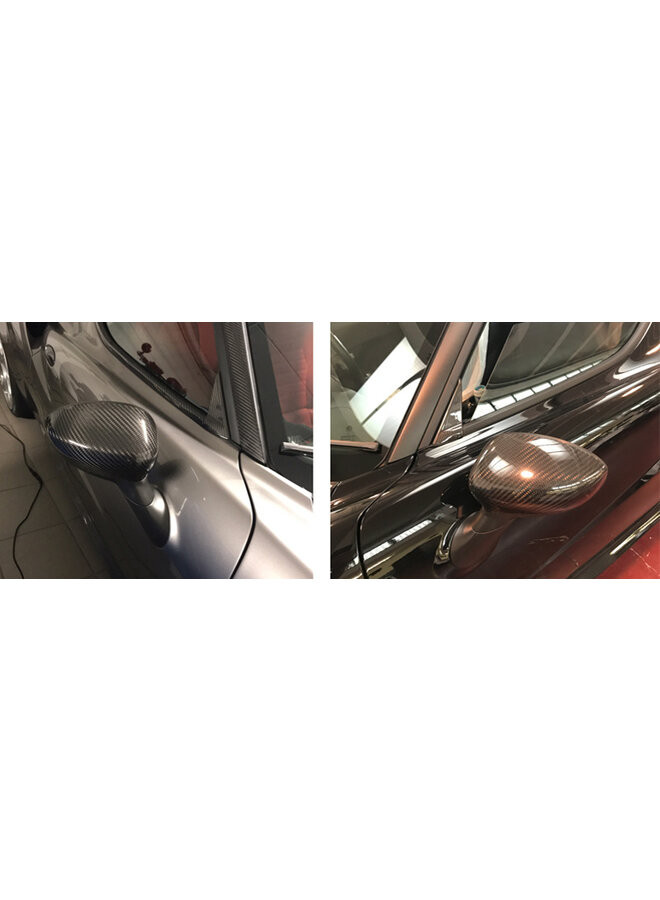 Painel externo triangular da porta em fibra de carbono Alfa Romeo 4C