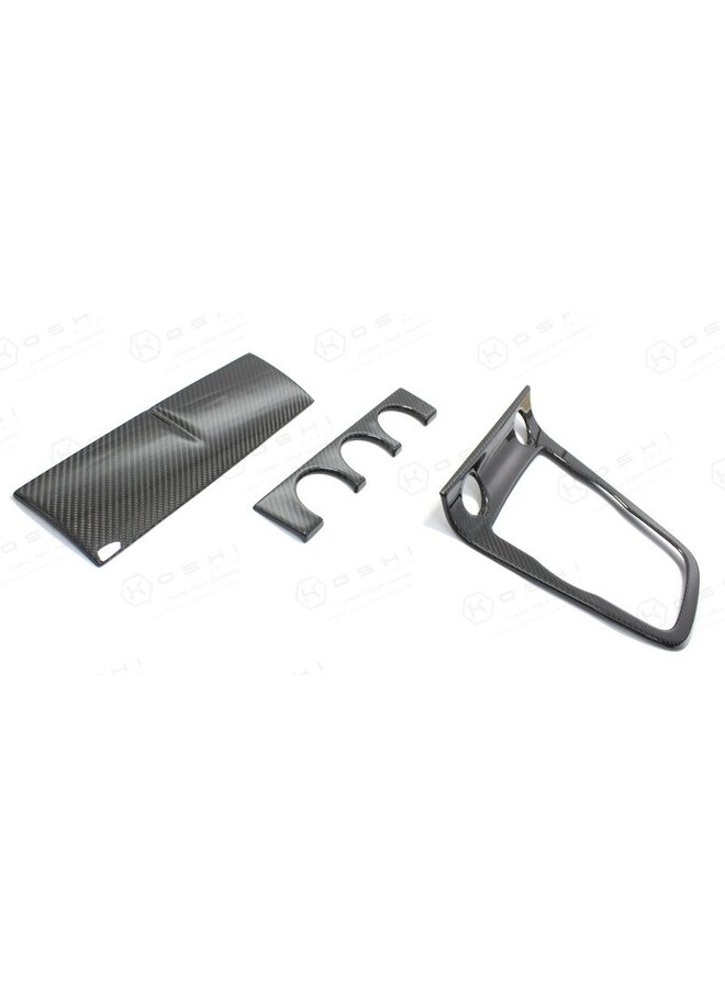 Console central de fibra de carbono tipo Jaguar F