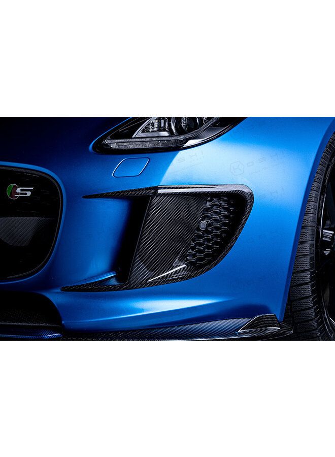 Jaguar F-Type Carbonfaser-Frontstoßstangen-Ladeluftkühler-Klappenrahmen