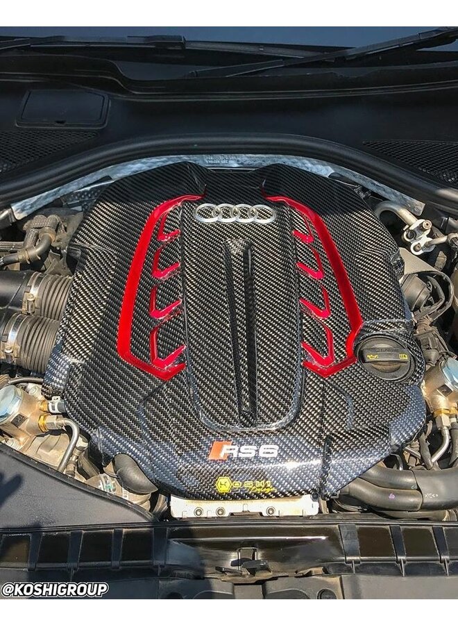 Copertura motore Audi RS6 / RS7 in fibra di carbonio