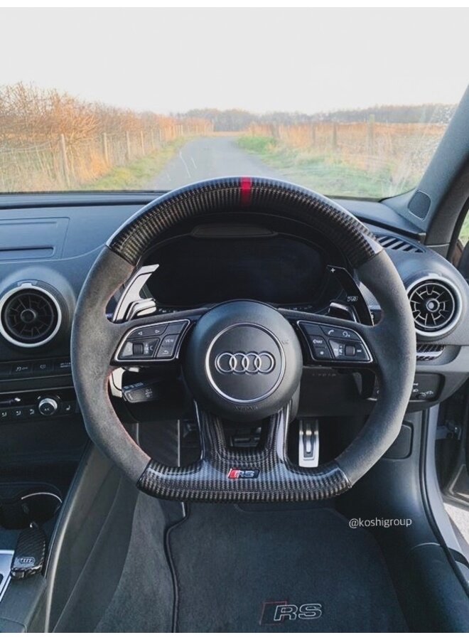 Parte inferior del volante de fibra de carbono Audi RS3 / RS4