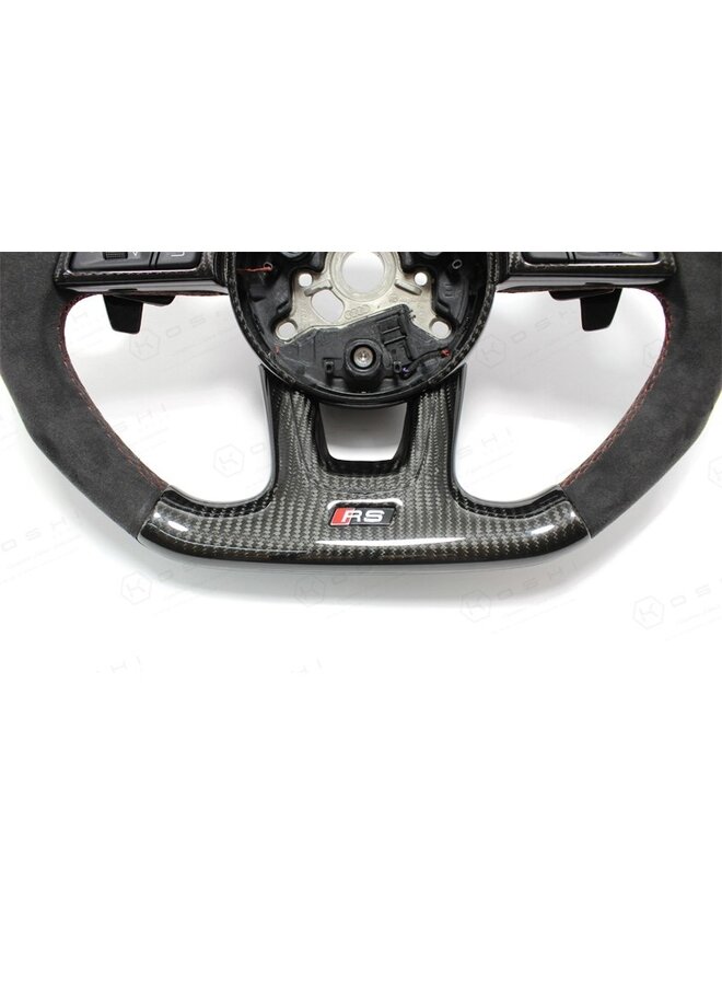 Parte inferior del volante de fibra de carbono Audi RS3 / RS4
