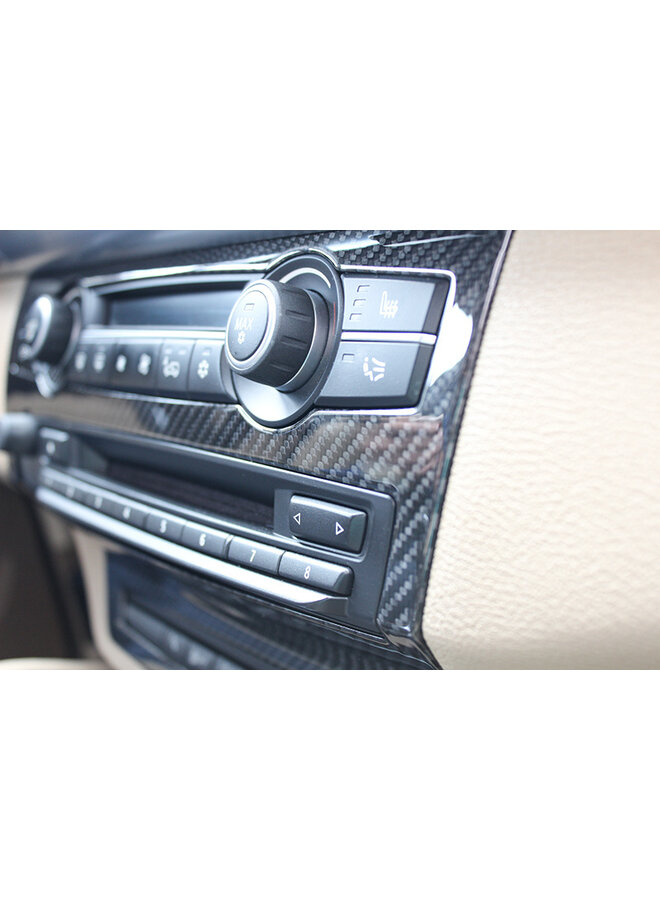 Cubierta embellecedora de consola de radio de fibra de carbono BMW X6 E71