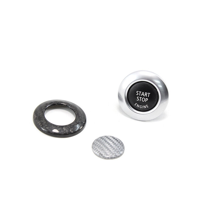 BMW E81/E82/E87/E88 Bouton de démarrage/arrêt en fibre de carbone pour voiture