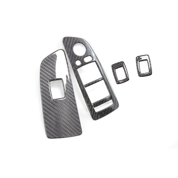 Cubierta de control de ventana de fibra de carbono BMW E87