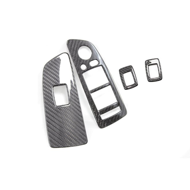 Couvercle de commande de fenêtre en fibre de carbone BMW E87