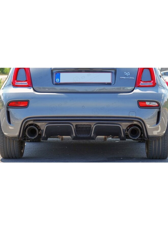 Fiat Abarth 595 2016->Carbon Fiber Rear Diffusor Lip cover