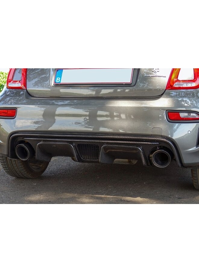 Fiat Abarth 595 2016-> Tampa labial do difusor traseiro em fibra de carbono